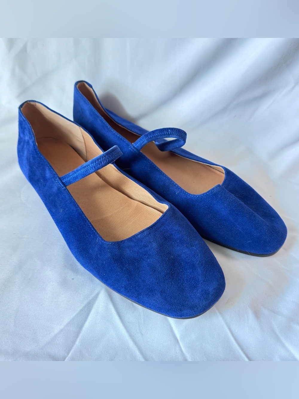 MADEWELL Greta Mary Jane Ballet Flat #NN046 Womens Size 9 Royal Blue Suede Flats